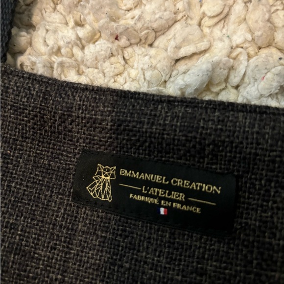 French Candy Skull Emmanuel Creation L’atelier Colorful Woven Tote Bag Red Blue - Picture 3 of 11